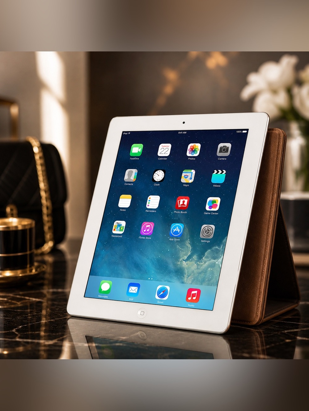 Apple iPad 4th Gen 16GB WiFi White + Case | Fully Working